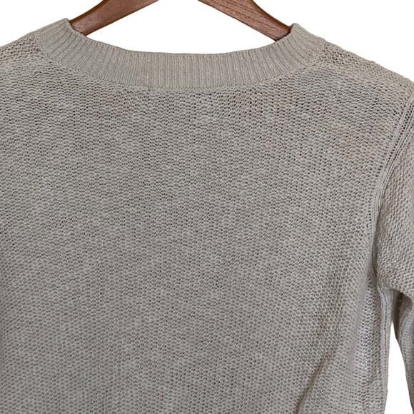EVERLANE Cotton-Linen Knit V-Neck Sweater, Size X-Small - Picture 8 of 10